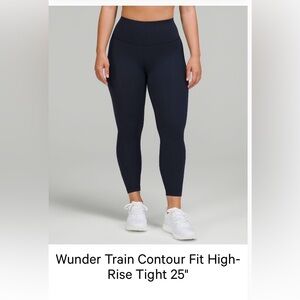 Lululemon Wunder Train Contour Fit High-Rise Leggings - True Navy
